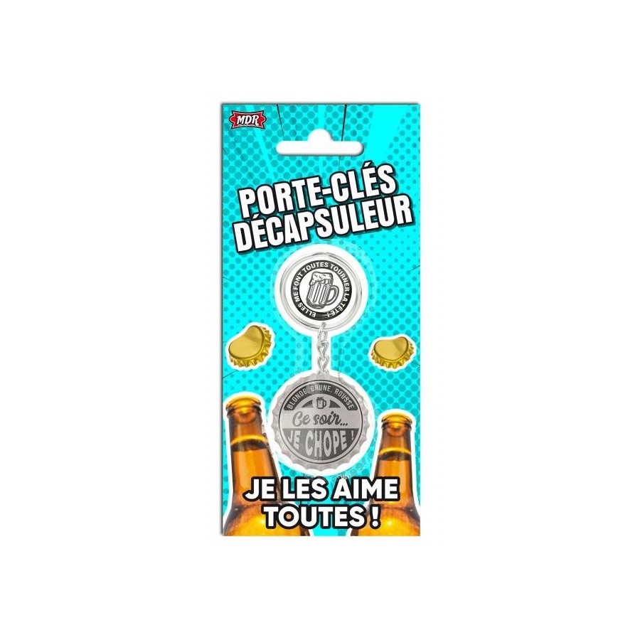 Porte-clés décapsuleur On ira tous au Baradis