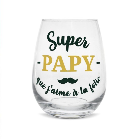 VERRE ROND "SUPER PAPY"