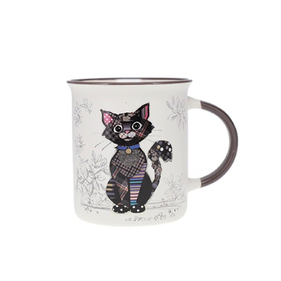 MUG TIMBALE 360 ML CHAT NOIR