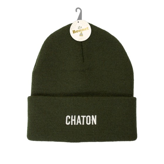 BONNET BRODE "CHATON"