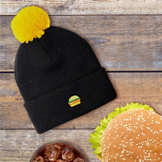 BONNET POMPON BRODE HAMBURGER