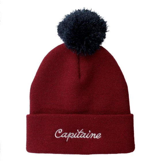 BONNET POMPON BRODE "CAPITAINE"