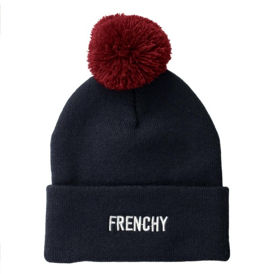 BONNET POMPON BRODE "FRENCHY"