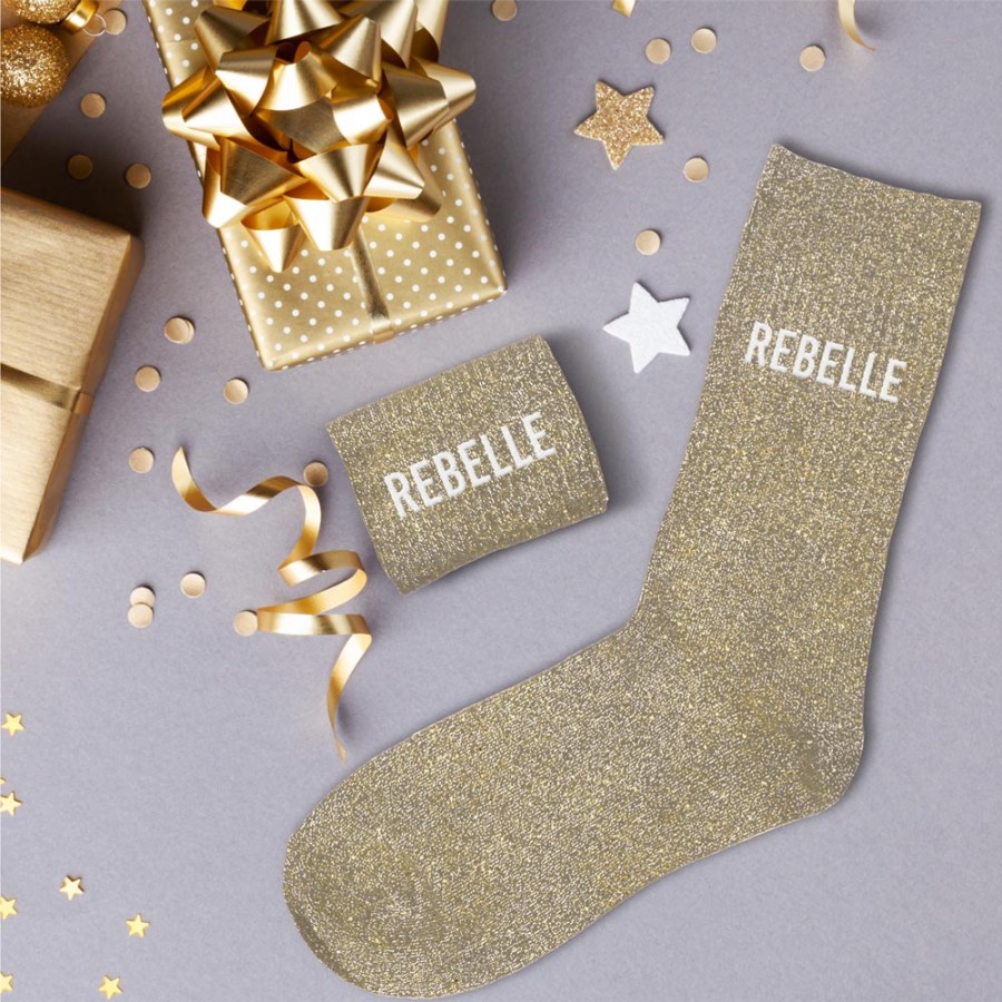 CHAUSSETTES PAILLETTES "REBELLE"