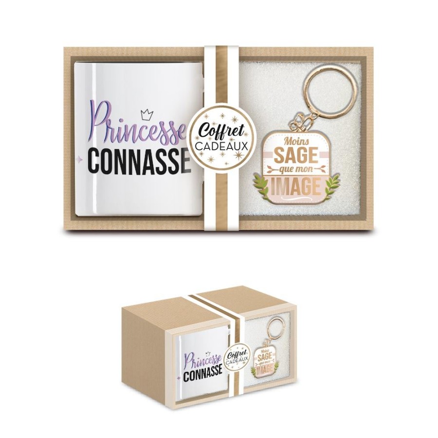 COFFRET MUG PORTE CLE "MOINS SAGE…"