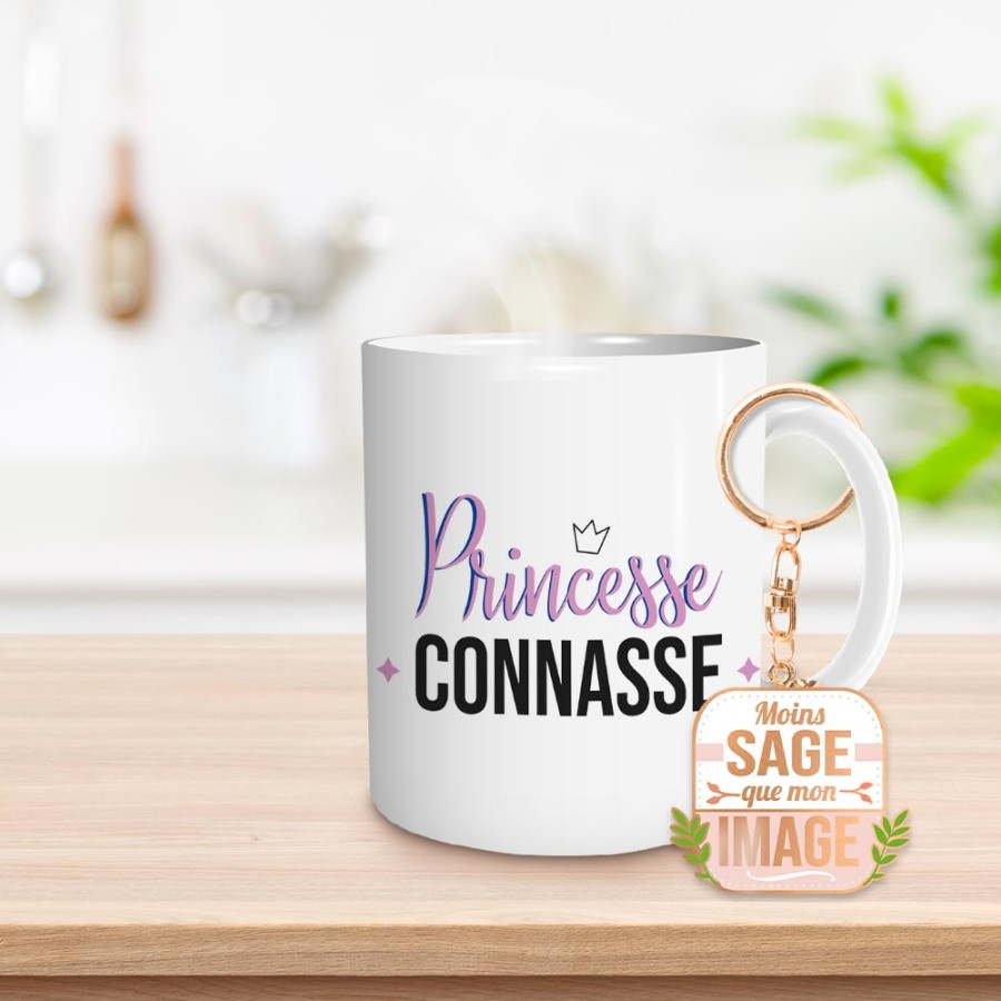 COFFRET MUG PORTE CLE "MOINS SAGE…"