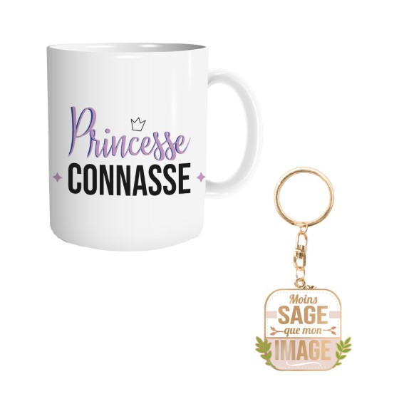 COFFRET MUG PORTE CLE "MOINS SAGE…"