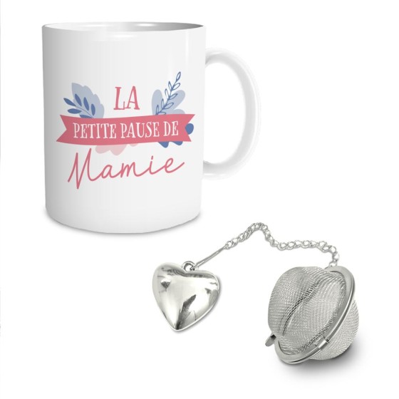 COFFRET MUG BOULE A THE "MAMIE"