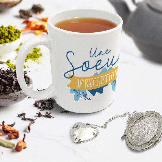 COFFRET MUG BOULE A THE "SŒUR"