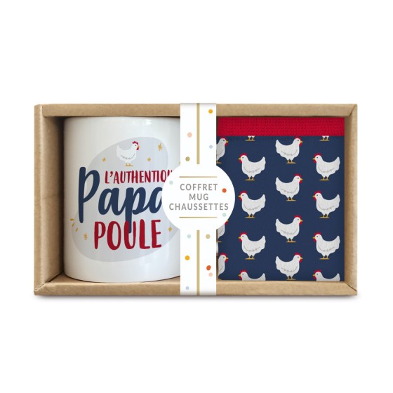 COFFRET MUG CHAUSSETTES "PAPA POULE"