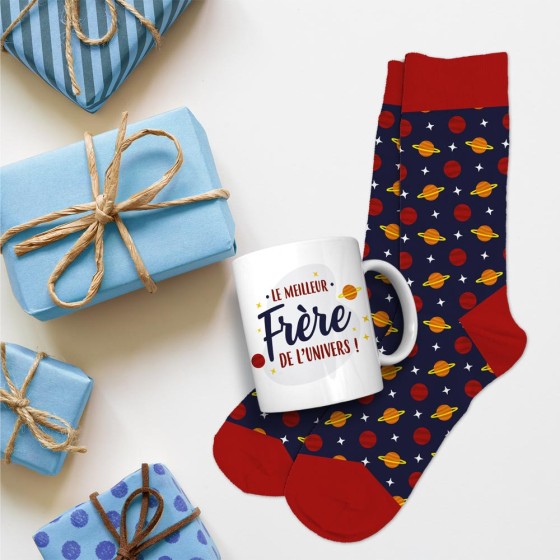 COFFRET MUG CHAUSSETTES "MEILLEUR FRERE"