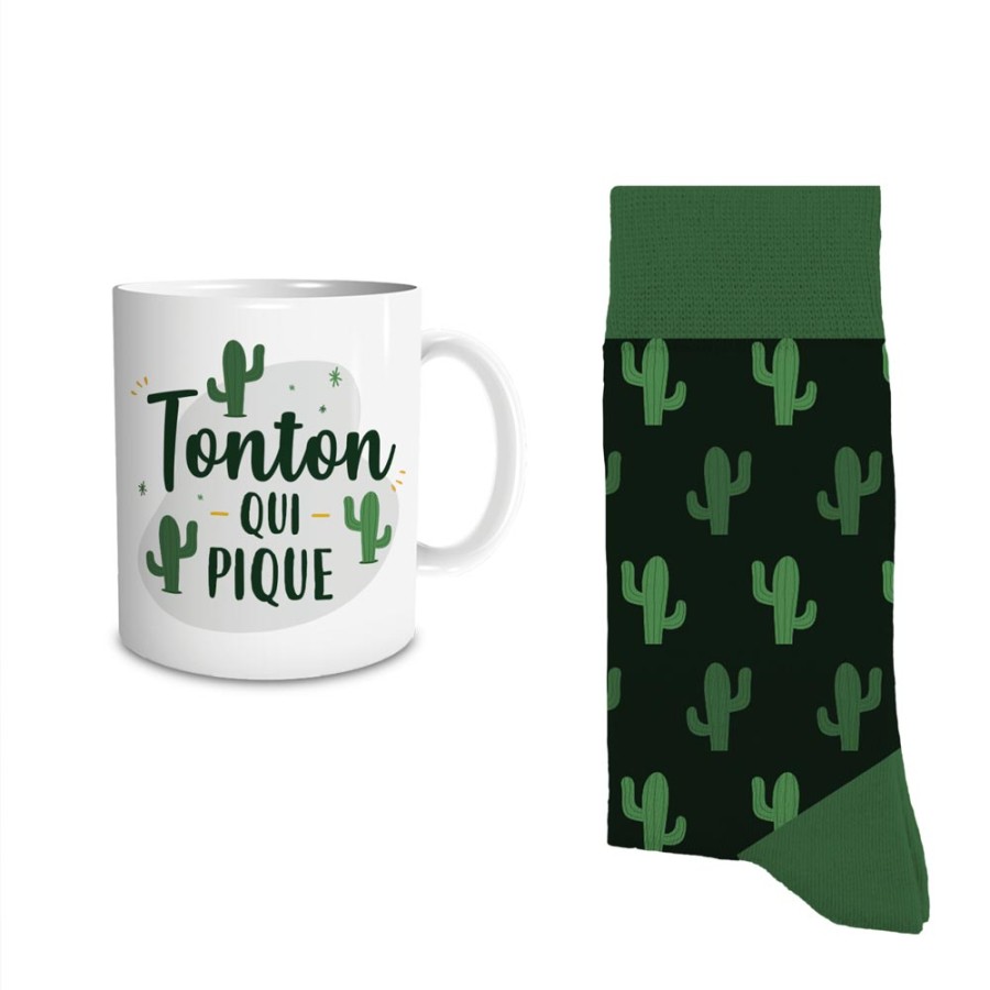 COFFRET MUG CHAUSSETTES "TONTON QUI PIQUE"