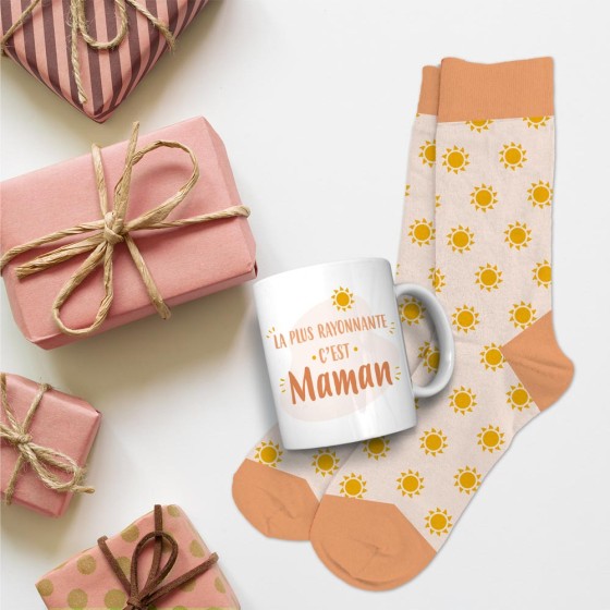 COFFRET MUG CHAUSSETTES "C EST MAMAN"