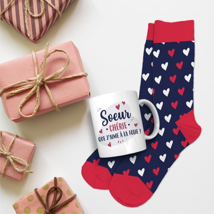 COFFRET MUG CHAUSSETTES "SOEUR CHERIE..."