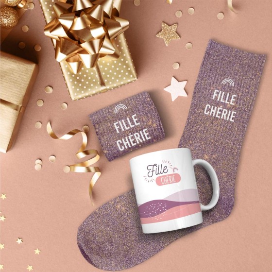 COFFRET MUG CHAUSSETTES AFFECTIF FILLE CHERIE