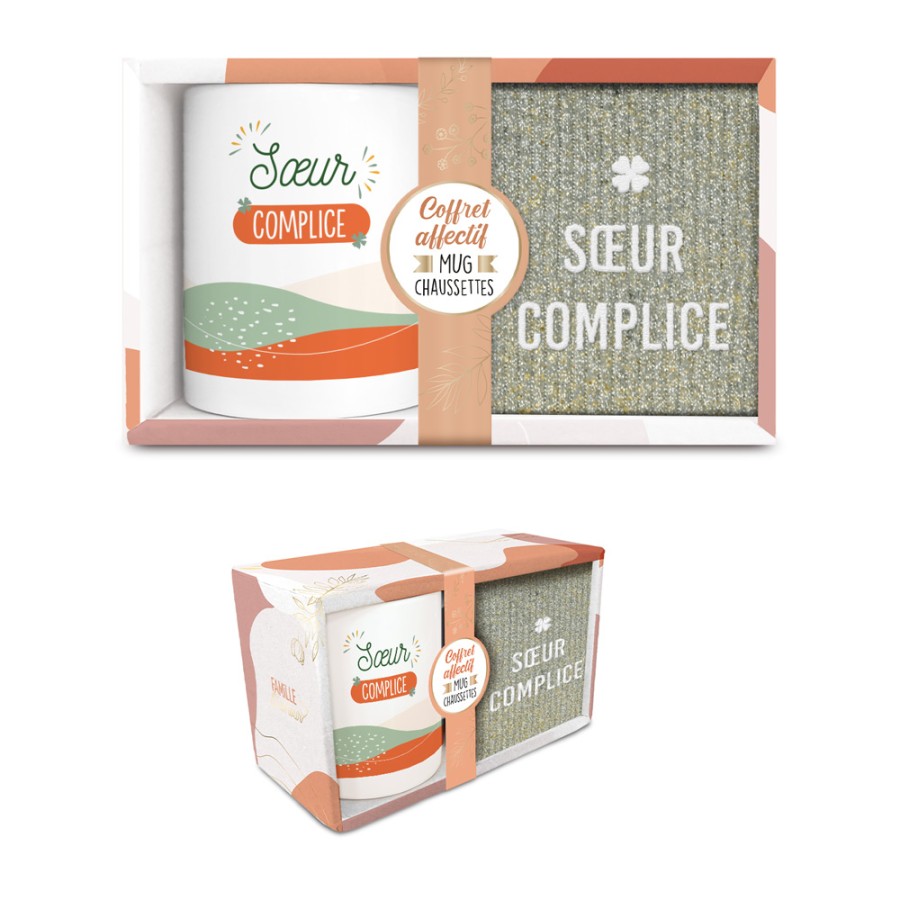 COFFRET MUG CHAUSSETTES AFFECTIF SOEUR COMPLICE