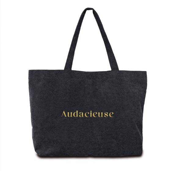 SAC CABAS SOUPLE VELOURS AUDACIEUSE