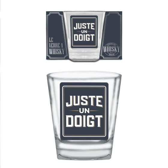 VERRE A WHISKY "JUSTE UN DOIGT"