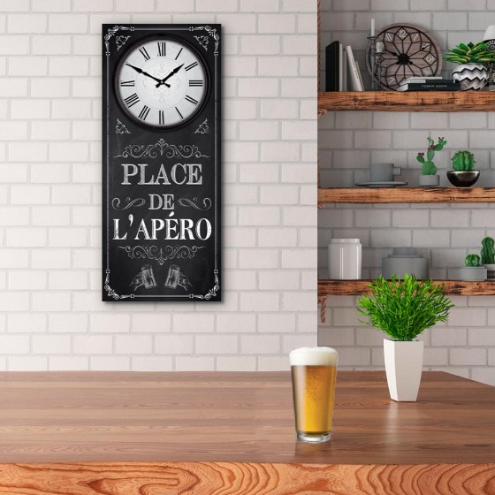 HORLOGE RECT. "PLACE DE L APERO"