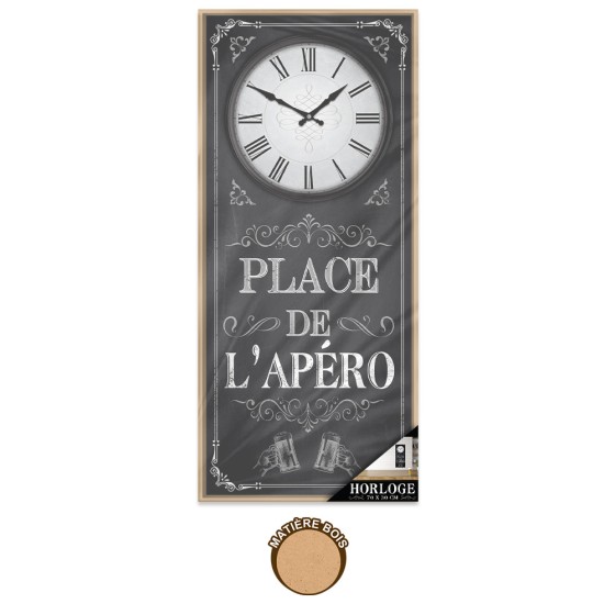 HORLOGE RECT. "PLACE DE L APERO"