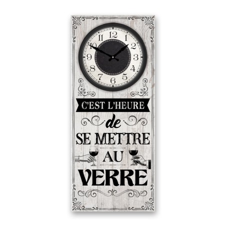 HORLOGE RECT."SE METTRE AU VERRE"