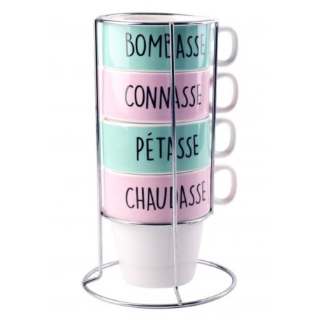 Lot de 4 tasses : Le cadeau parfait !