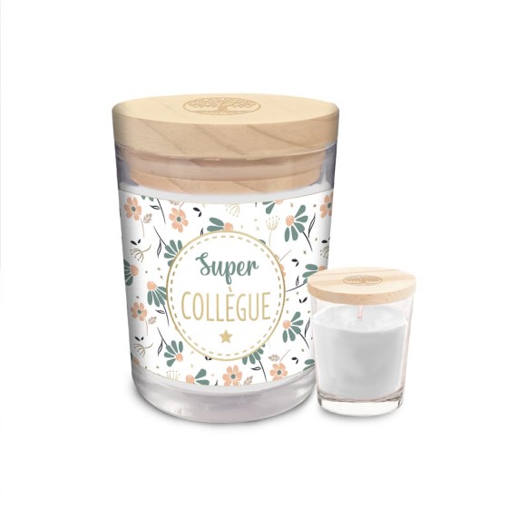 BOUGIE VERRE "SUPER COLLEGUE"