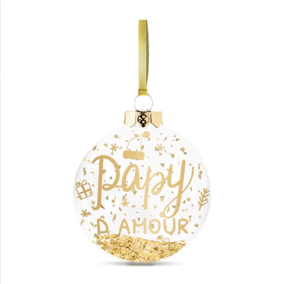 BOULE DE NOEL "PAPY D AMOUR"