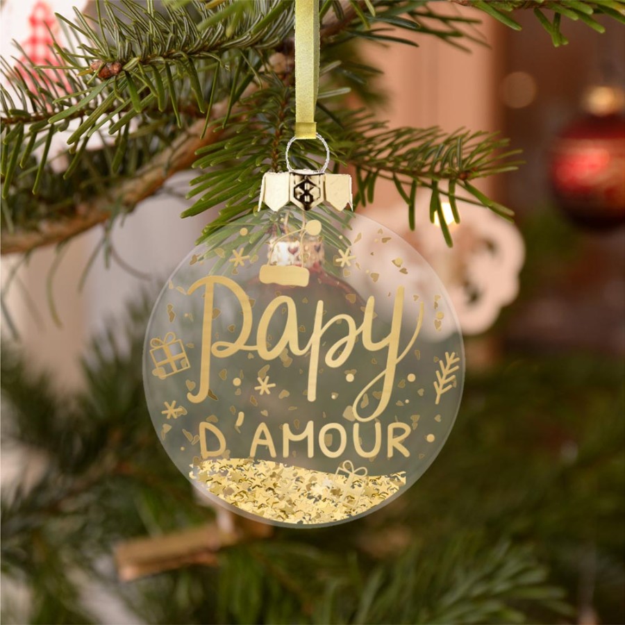 BOULE DE NOEL "PAPY D AMOUR"