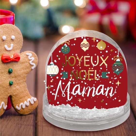 BOULE A NEIGE "JOYEUX NOEL MAMAN"