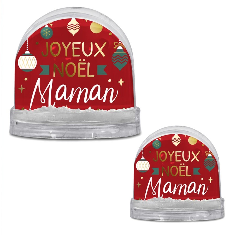 BOULE A NEIGE "JOYEUX NOEL MAMAN"