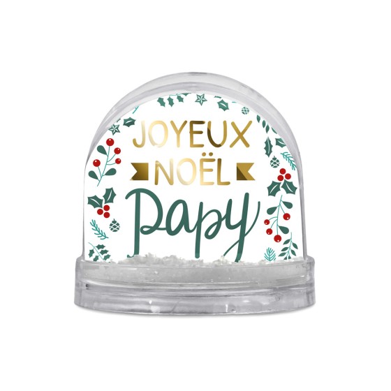 BOULE A NEIGE "JOYEUX NOEL PAPY"