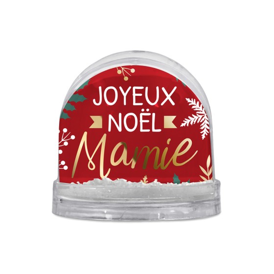 BOULE A NEIGE "JOYEUX NOEL MAMIE"