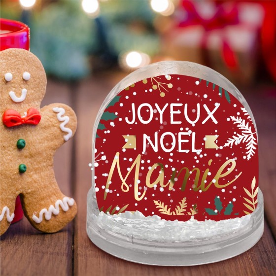 BOULE A NEIGE "JOYEUX NOEL MAMIE"