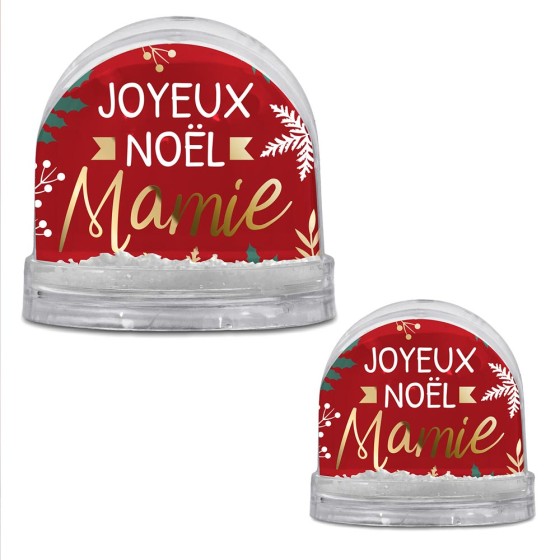 BOULE A NEIGE "JOYEUX NOEL MAMIE"