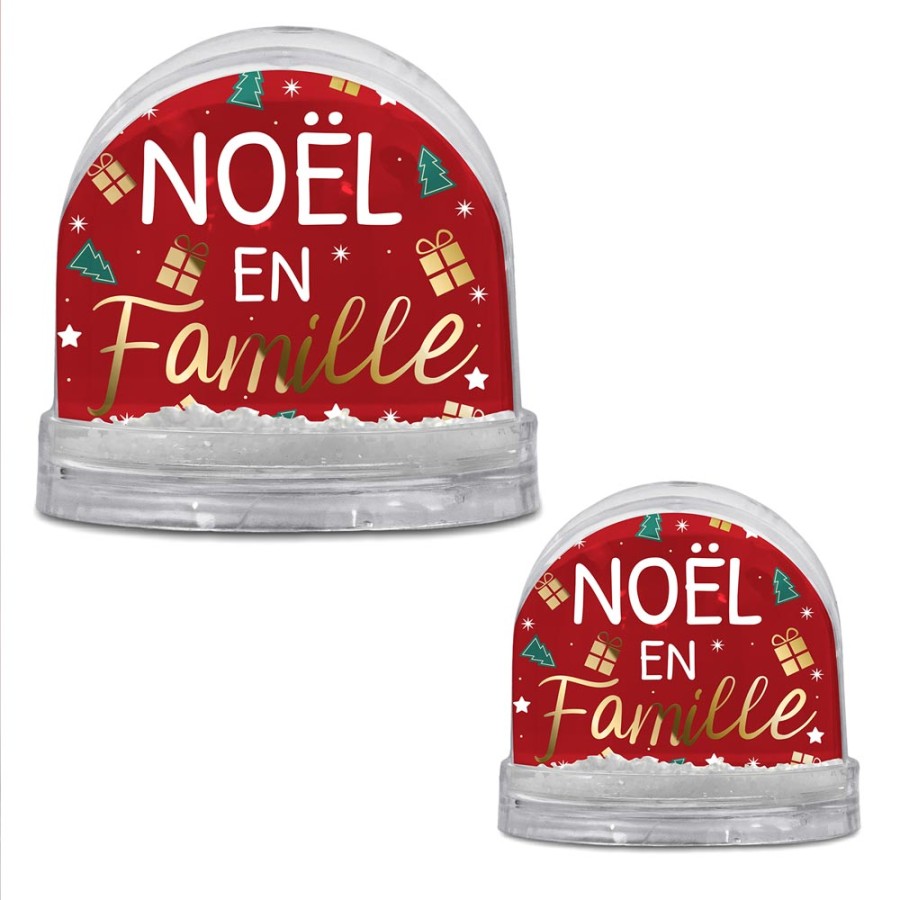 BOULE A NEIGE "NOEL EN FAMILLE"