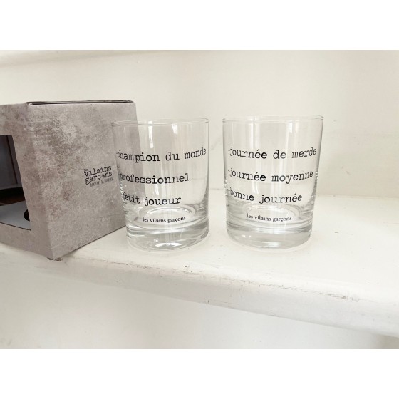 Coffret de 2 verres à Whisky gradués