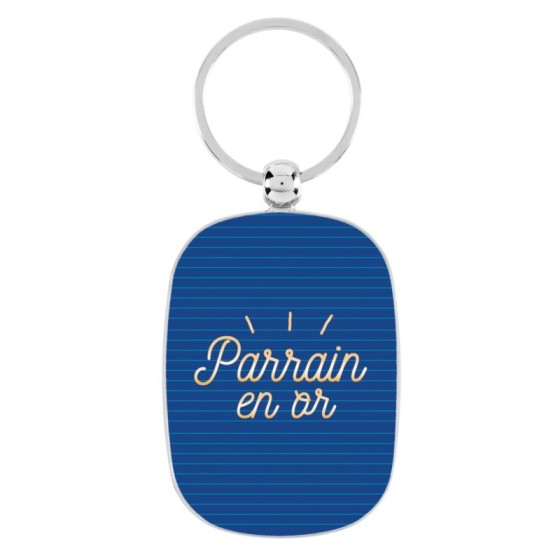 Porte-cles Parrain en or