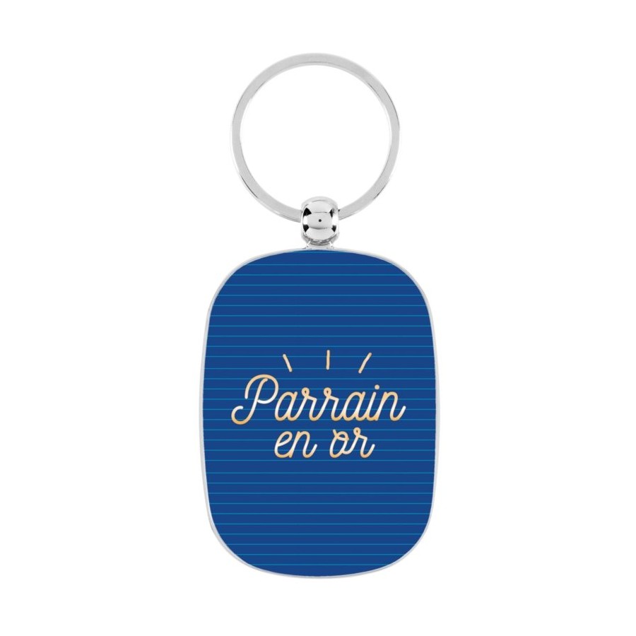 Porte-cles Parrain en or