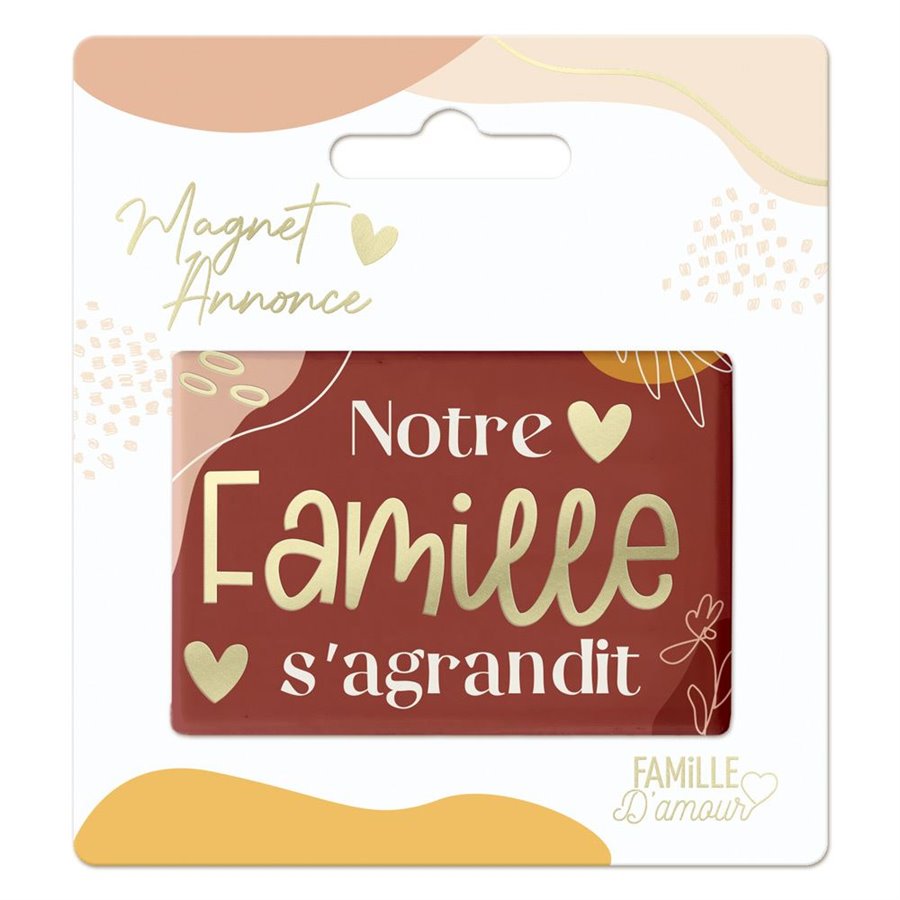 MAGNET ANNONCE "FAMILLE S AGRANDIT"