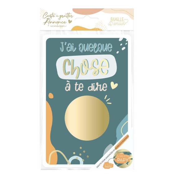 CARTE A GRATTER ANNONCE "PAPY"