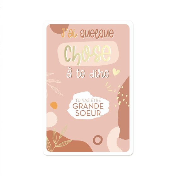 CARTE A GRATTER ANNONCE "SOEUR"