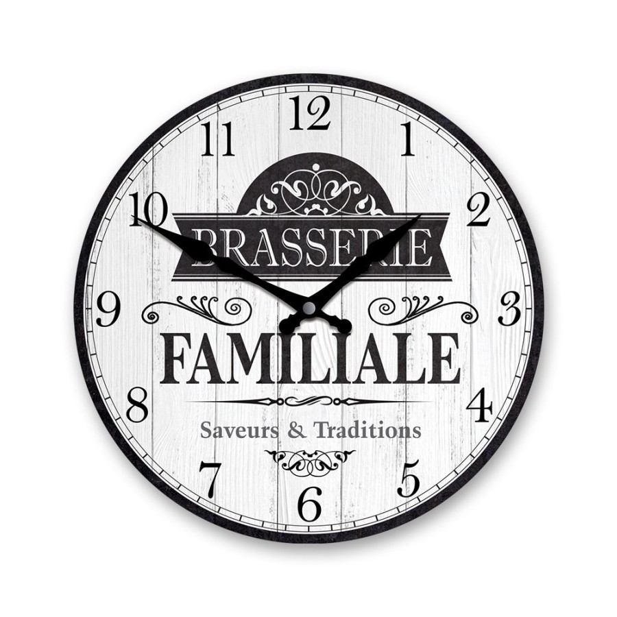 HORLOGE RONDE"BRASSERIE FAMILIALE"