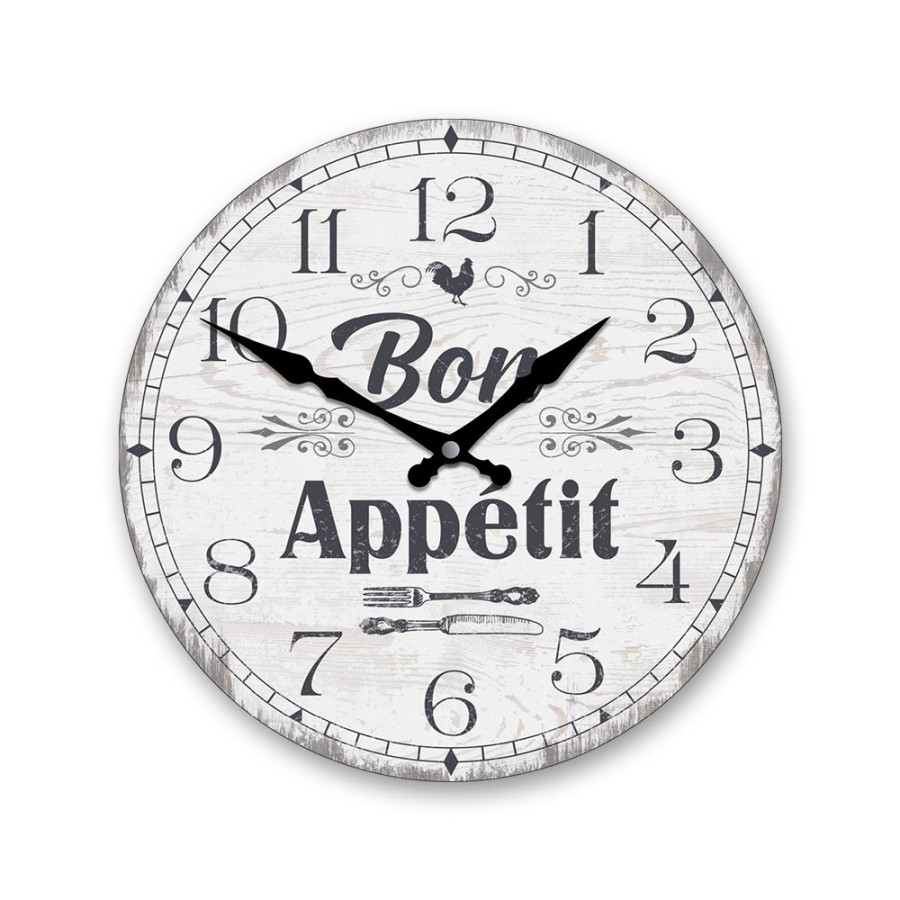 HORLOGE RONDE "BON APPETIT"