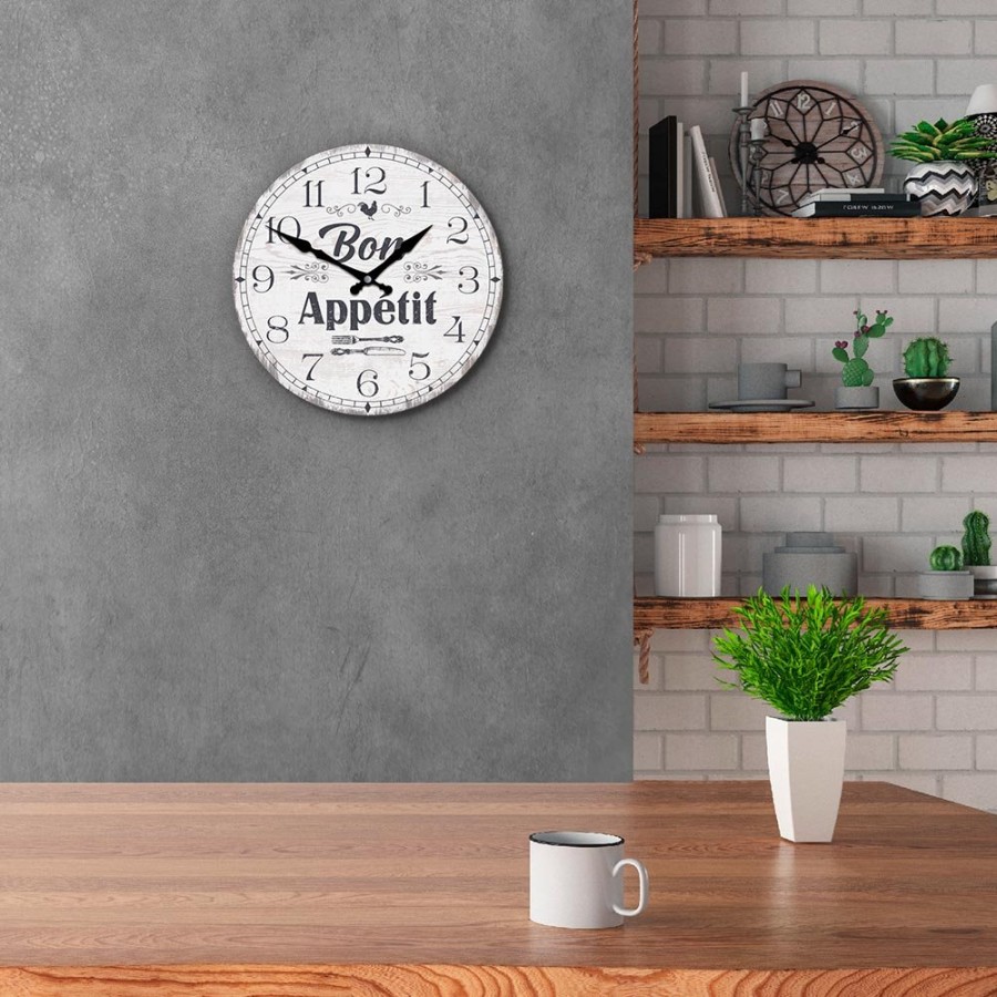 HORLOGE RONDE "BON APPETIT"