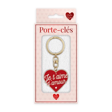 PORTE CLES "JE T AIME" SAINT VALENTIN