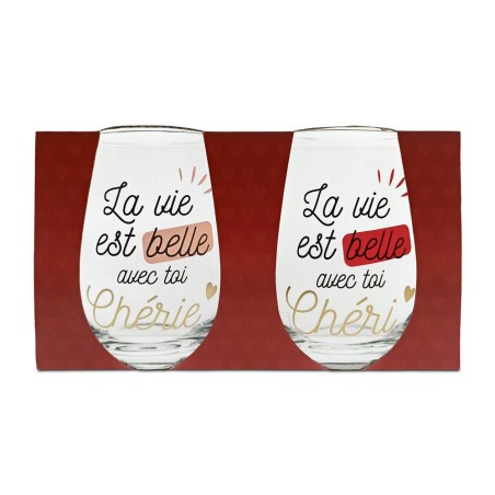 COFFRET DUO VERRE A EAU SAINT VALENTIN