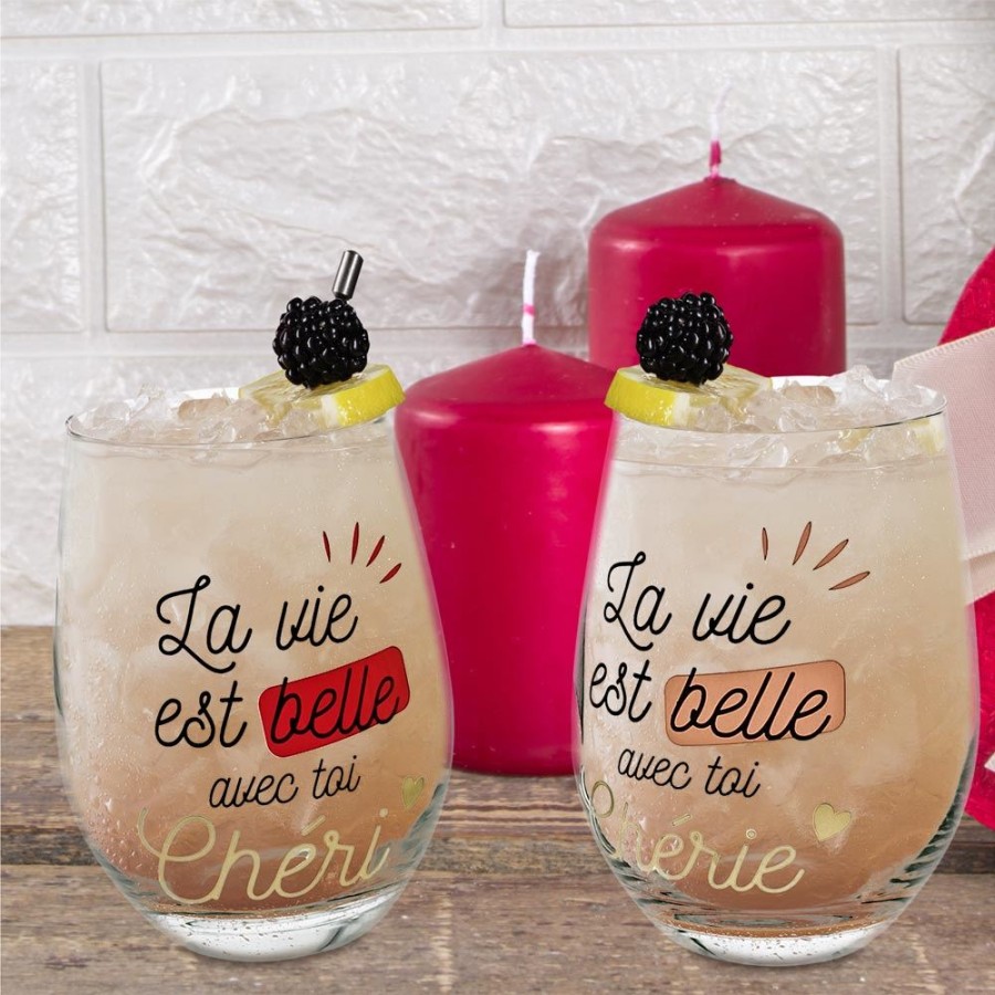 COFFRET DUO VERRE A EAU SAINT VALENTIN