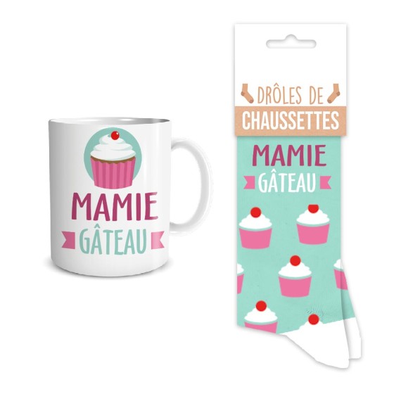 COFFRET MUG CHAUSSETTES MAMIE