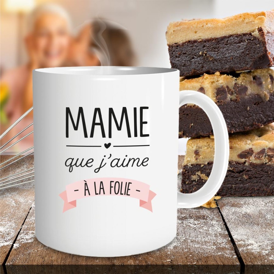 MUG "MAMIE QUE J AIME A LA FOLIE"